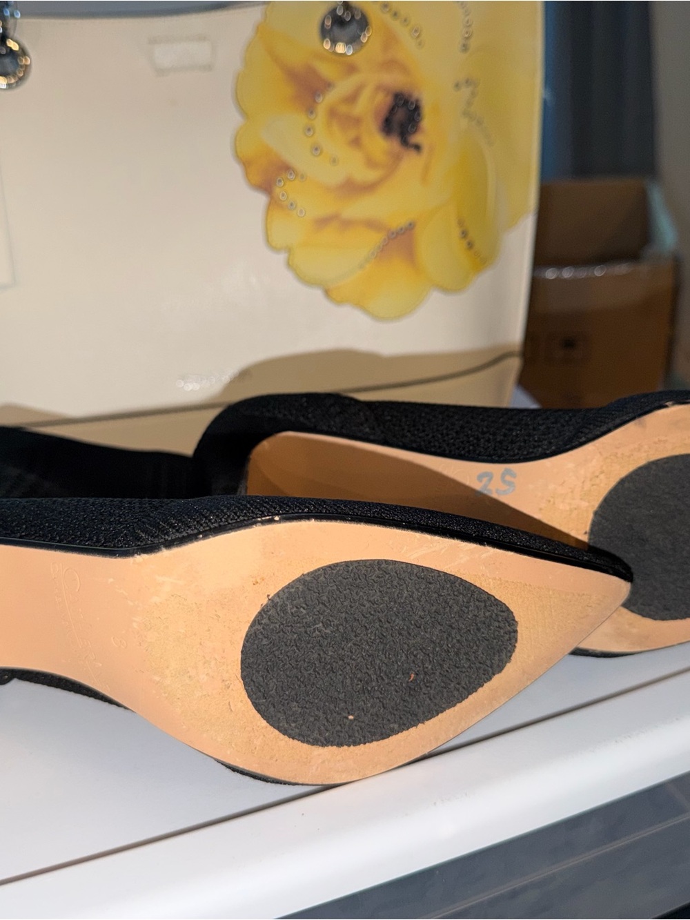 Catherines Black Knit Pointed Toe Ankle Booties - Picture 2 of 4